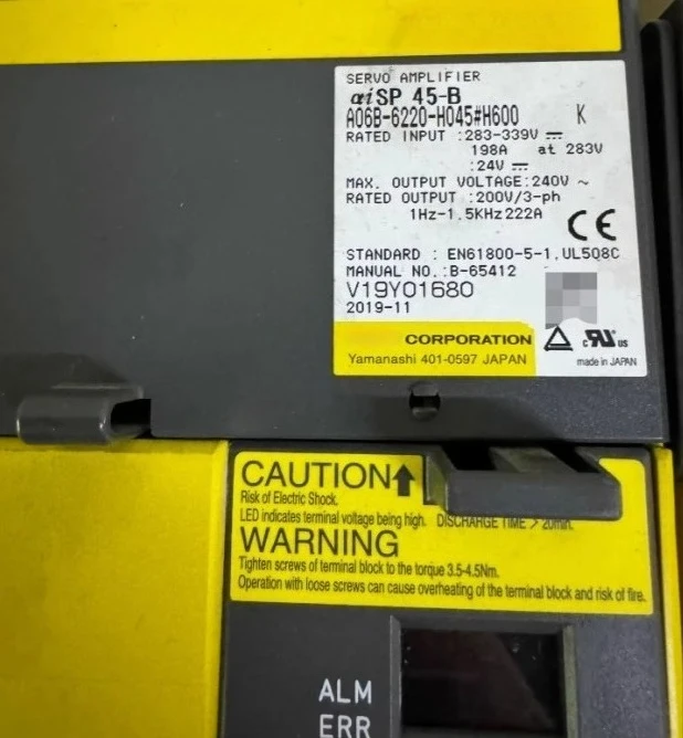 

Б/у A06B-6220-H037 # H600 Для FANUC A06B-6220-H045 # Сервоусилитель H600