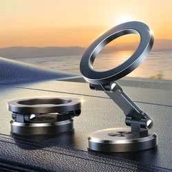 Soporte magnético plegable para teléfono de coche, montaje Universal fuerte para iPhone 15, 14, 13 Pro Max, Samsung y Huawei