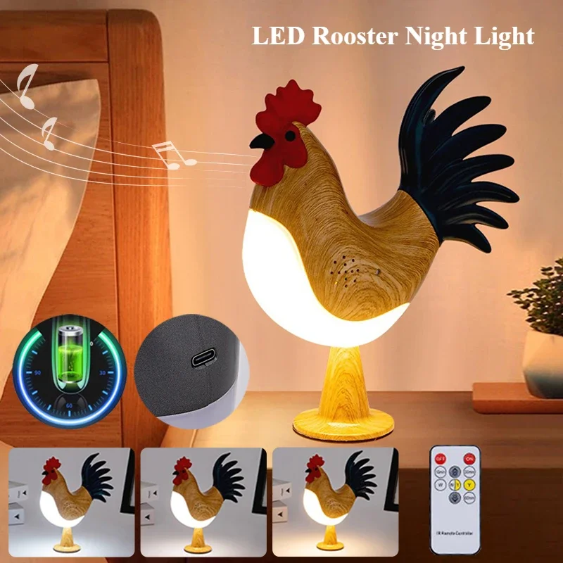 الإبداعية ضوء الزخرفية الدجاج مقلد الحيوان مضحك عيد الفصح ديكور المنزل حفلة كرنفال الدجاج الفرخ ليلة ضوء الحلي