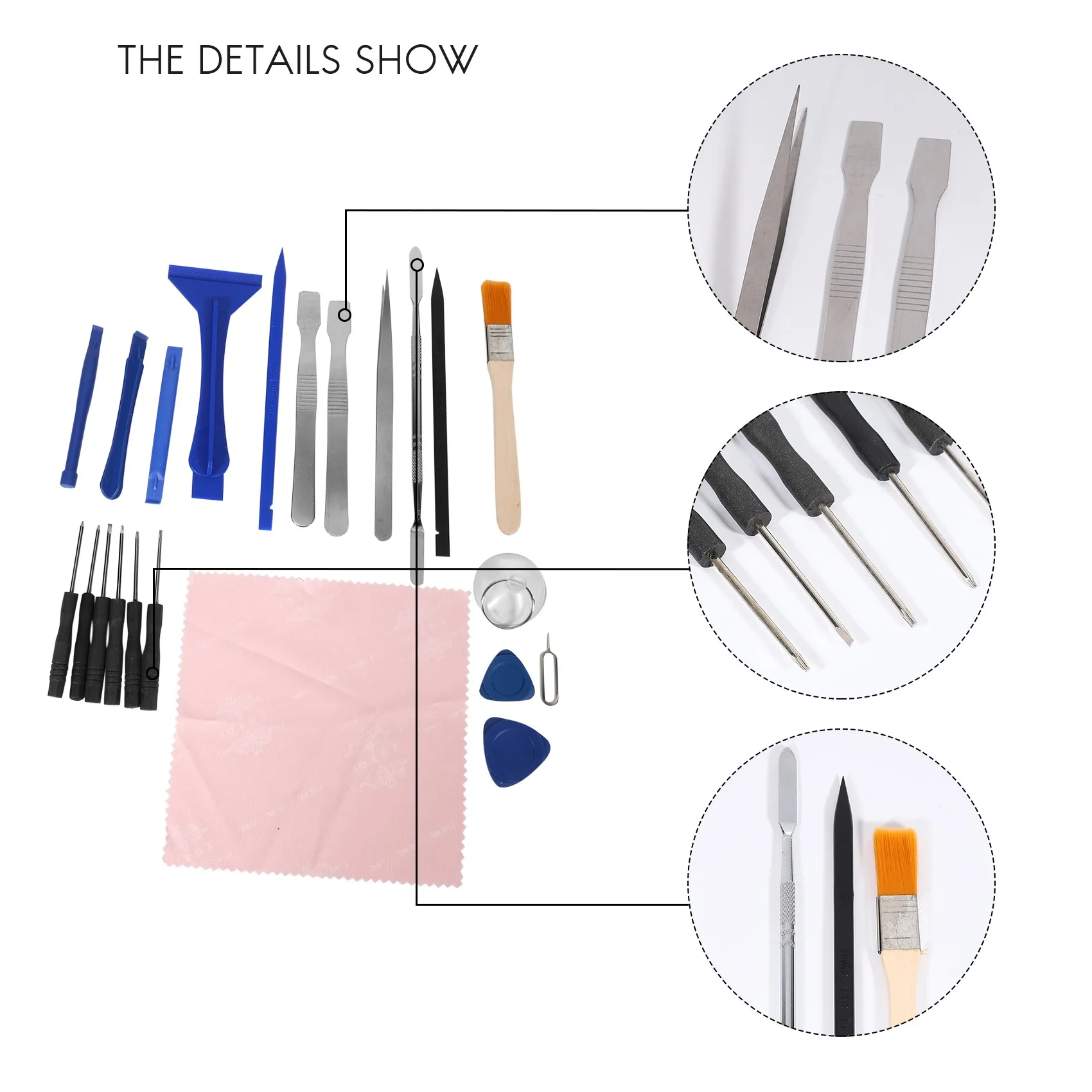 

【T07A】1 Set Durable Disassemble Tools Phone Screen Laptop Opening Repair Tools Set Kit For Iphone For Ipad Cell Phone Tablet PC
