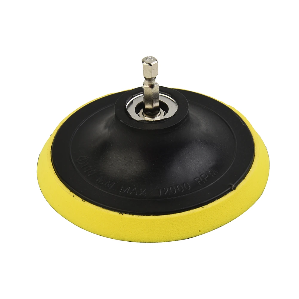 4 Inch 100mm Buffing Pad Rotary Backing Pad With M10 Drill Adapter Polishing Backer Plate Drill Rod For Polisher Grinding Tool