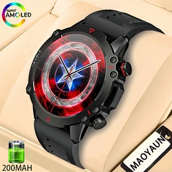 2024 Boys' New Watch 1.43 AMOLED TF10 PRO Outdoor Smart Watch Suitable for Android IOS Sports Fitness Tracker Heart Monitor