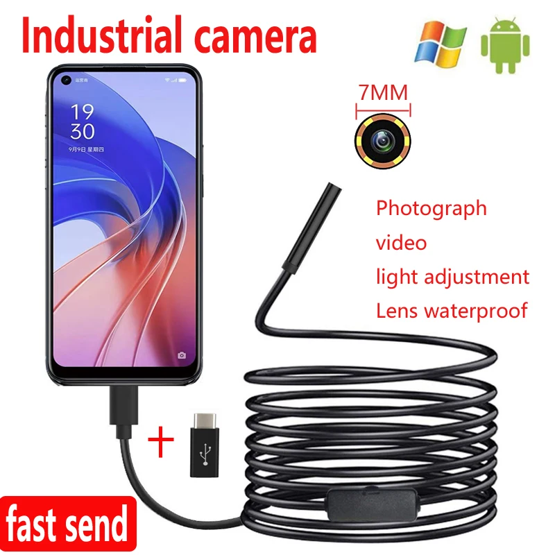 Type C Endoscope Camera Flexible  Mobile Borescope Phone USB For Cars Endoscope For Android Smartphone Endoscopic Camera Probe