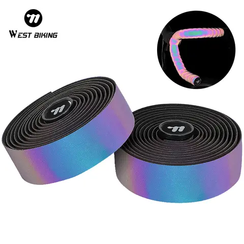 WEST BIKING Bicycle Handle Tape Shock Absorbent Comfort Road Bicycle Handle Tape Bicycle Rod Drop Tape Bicycle Accessories