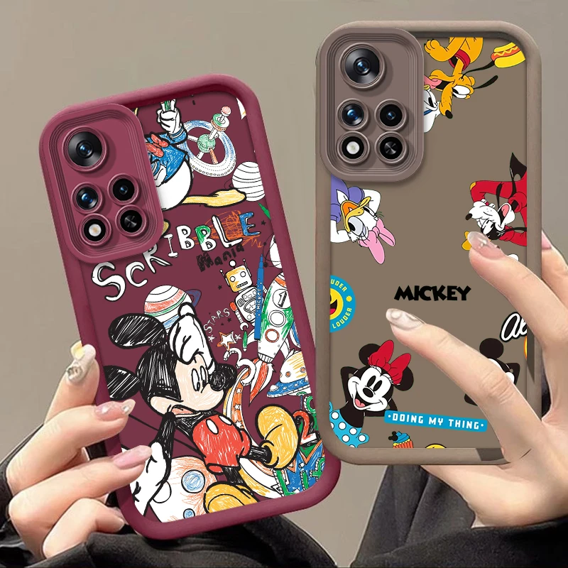 Disney The Mickey Mouse Family For Xiaomi Redmi 12C 10A 10C 9C 9A Note 13 12 11S 11 10 9 Pro Plus Prime Eye Ladder Phone Case