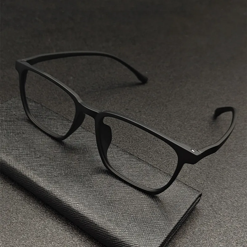 Fashion Leisure TR-90 Square Men's Ultra Light Eyewear Optical Prescription Photochromic 0-+600 Anti Blue Light Reading Glasses