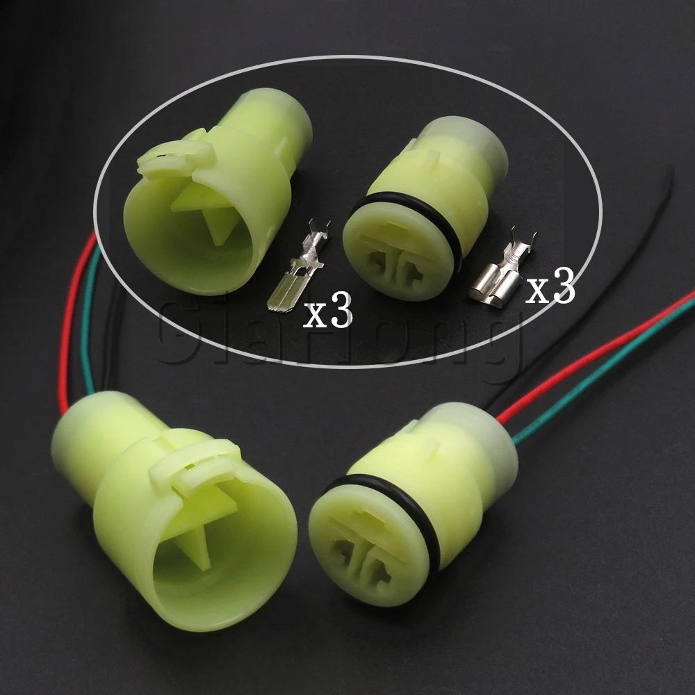 1 Set 3 Ways Starter Accessories 6187-3551 Car Waterproof Connector 6180-3541 Automobile Male Female Docking Wire Cable Socket