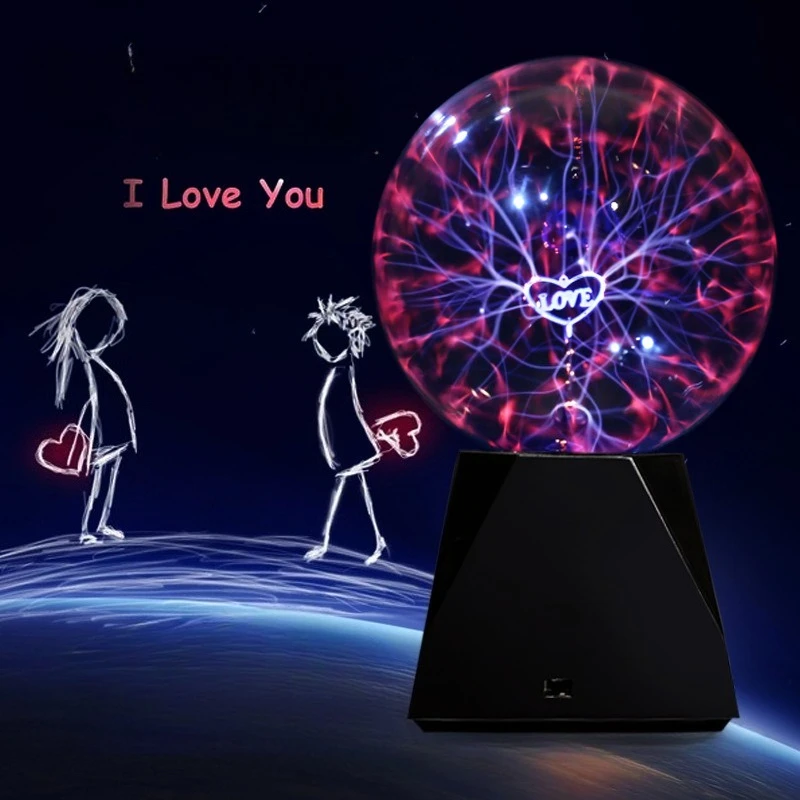 3/4/5/6/8Inch Novelty Magic Crystal Plasma Ball Touch Lamp LED Night Light Kid Birthday Christmas Gift Decor Electrostatic Flash
