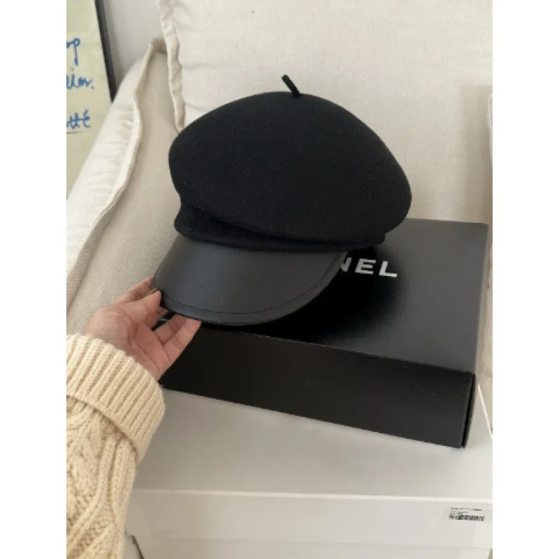 Japanese Style Asymmetrical 100% Wool Beret | Face Slimming Derby & Newsboy Cap | British Retro Unisex