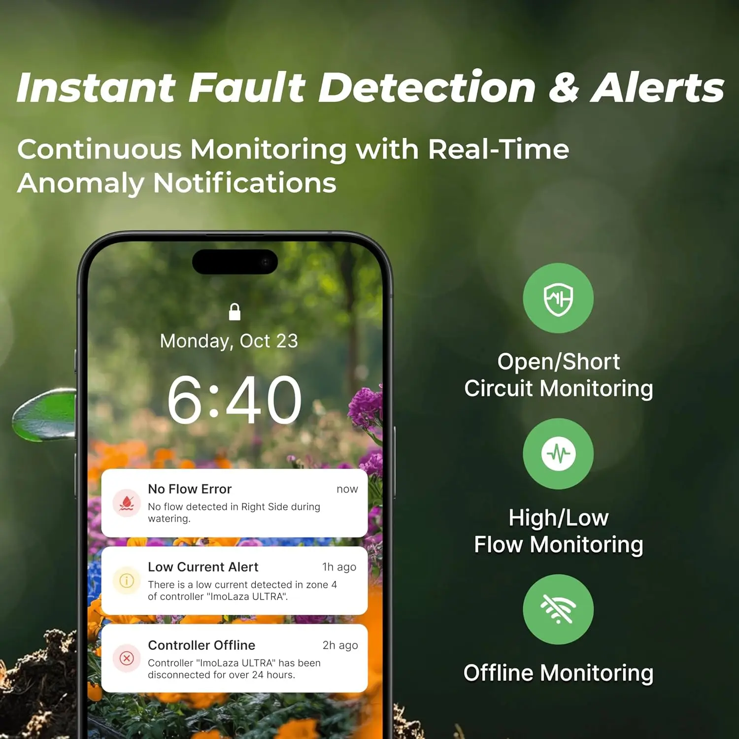 Outdoor Smart Sprinkler Controller, 16-Zone WiFi Irrigation Controller with Hyper-Local Weather, App Remote Control, Works w/ Al