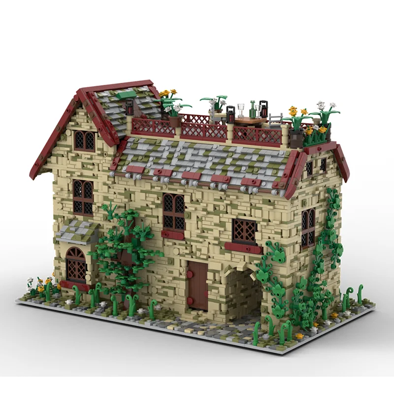 مدينة شارع عرض Moc اللبنات منزل مع نموذج العلية التكنولوجيا الطوب DIY تجميع لعبة البناء هدايا العيد #4