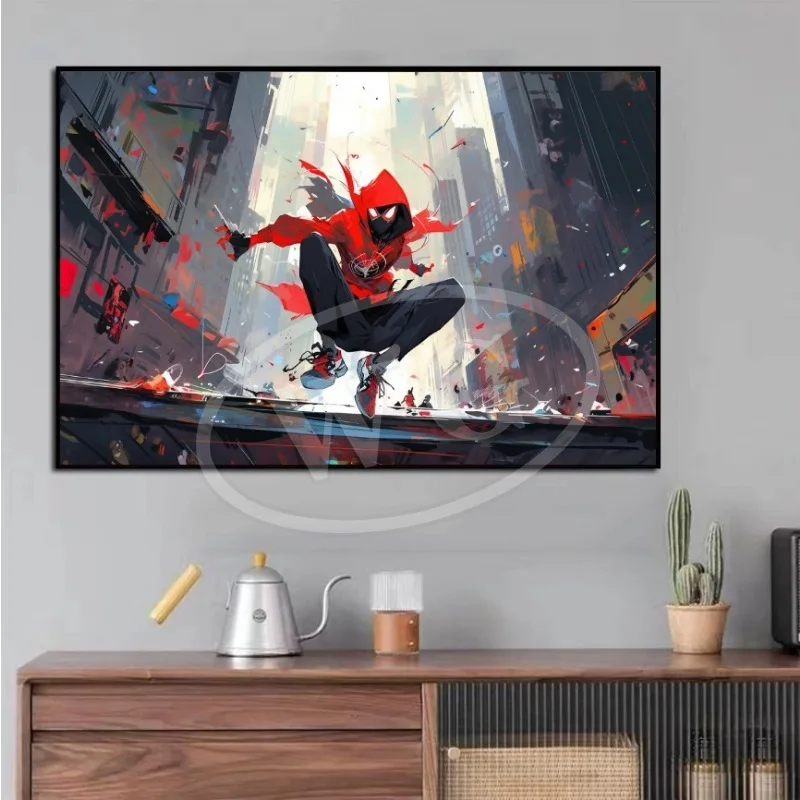 Miniso Wunder Superheld Spider-Man-Serie nach Hause Wohnzimmer Schlafzimmer Kinderzimmer dekorative Kunst Poster Wandbild