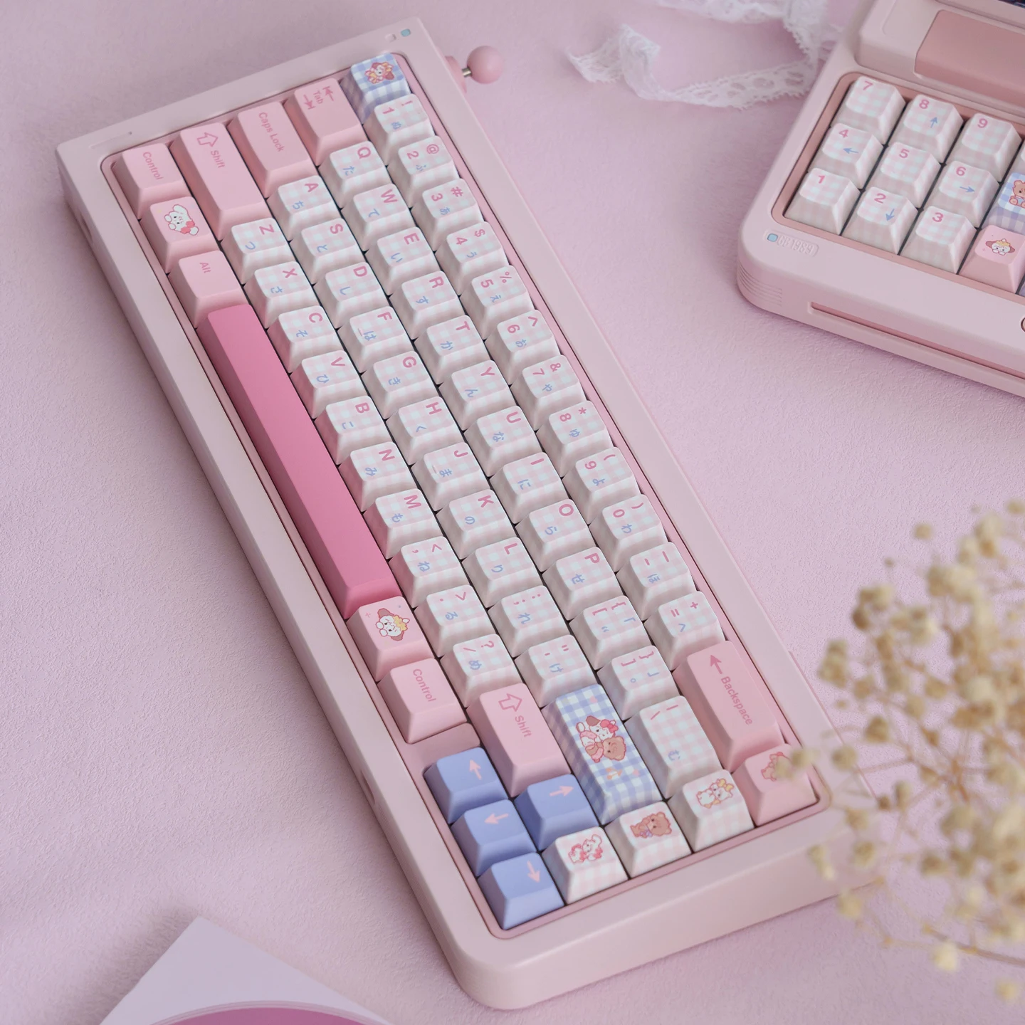 ピンクかわいいキーキャップダイサブチェリープロファイル/MOA PBT キーキャップセット日本語キーキャップ MX 61/68/96/104 メカニカルキーボード