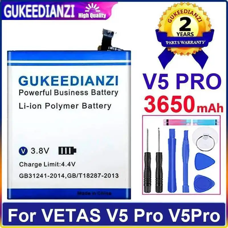 

Безопасный аккумулятор для мобильного телефона 3650 мАч для Vetas V5 Pro
