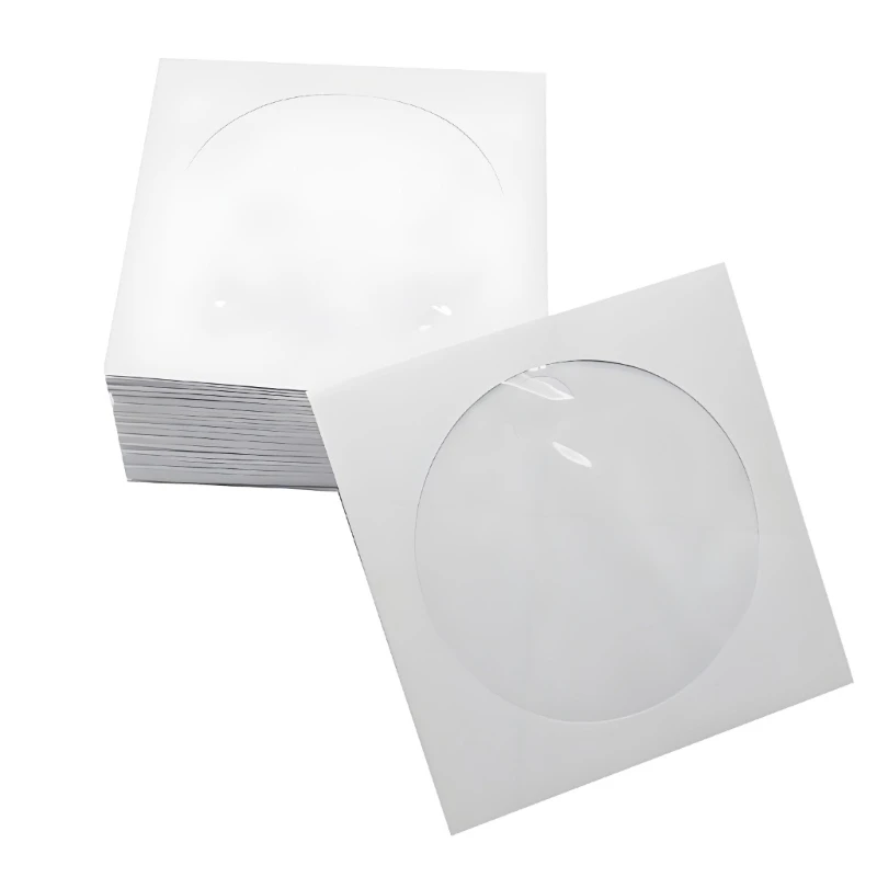 1 Set 12cm White CDs DVDs Disc Bags Casae Budget Friendly Storage Solution Safeguards Important Data Media