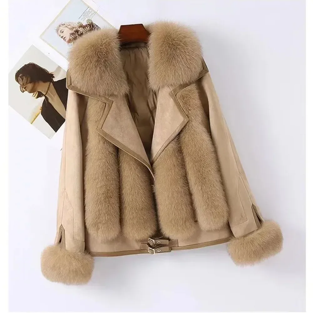 Lmitation Fur Coat Women's New Suede High-end Grade In Autumn And Winter Of 2024 Is Young Beautiful Fashionable Plush Warm Coat.