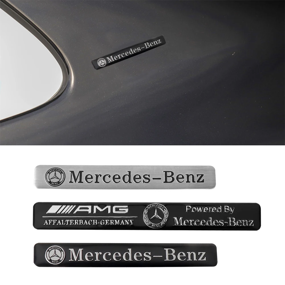 1PCS Aluminum Alloy Car Styling Badge Sticker for Mercedes Benz Maybach W204 W205 W211 W203 Amg W177 W213 GLK CLS GLC CLA GLA