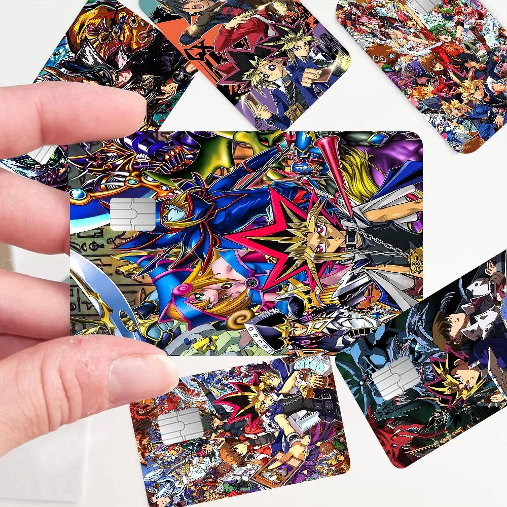 Amine Yu Gi Oh Retro Credit Card Skin Stickers For VISA Bank Bus Metro Access Card Protective Film Cover Sticker Decal Women