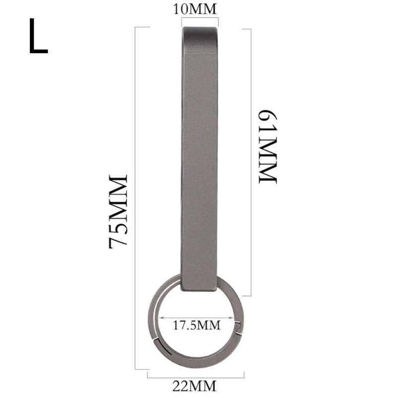 yunyun Alloy Belt Loop Keychain Clip Quick Release Key Holder with Key-Ring