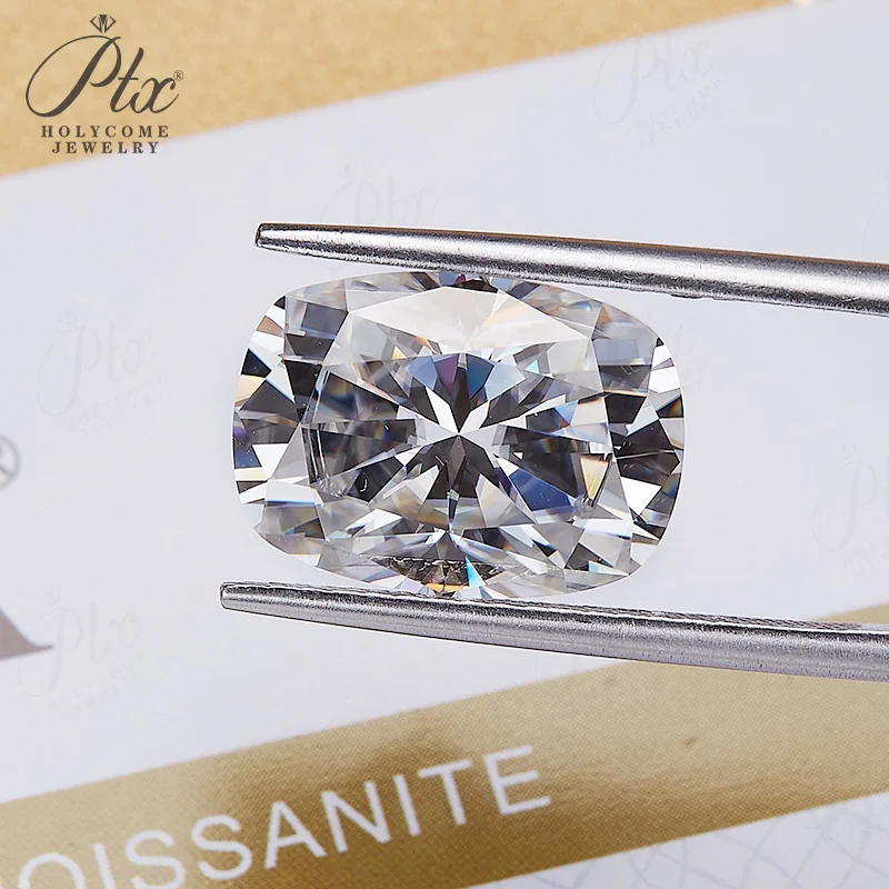 Moissanit-Stein, länglicher Kissen-Schliff, D-Farbe, VVS1, 5x7mm, im Labor gezüchtet, superweiß, zertifiziert für Schmuckherstellungsmaterialien, Großhandel – Detail 12
