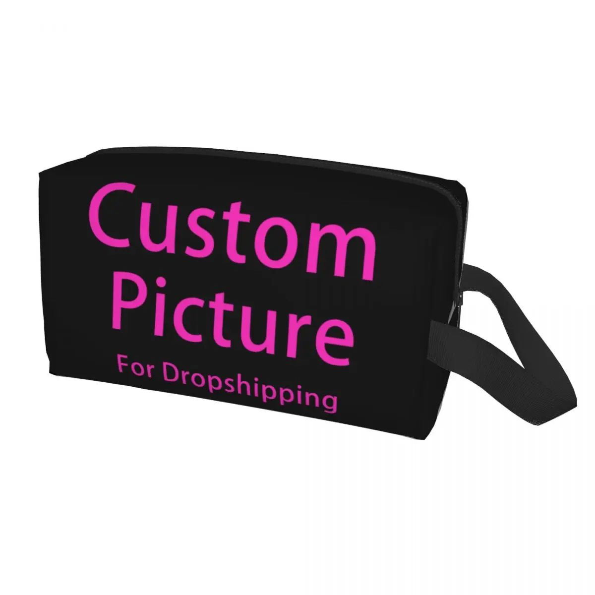 Personalized Custom Photo Logo Makeup Bag for Women Travel Cosmetic Organizer Cute Customized DIY Print Storage Toiletry Bags