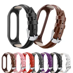 Strap For Xiaomi Mi Band 7 6 5 4 MiBand 5 Bracelet Leather Wrist Mi Band 6 Strap Wristbands Pulseira Smart Accessories