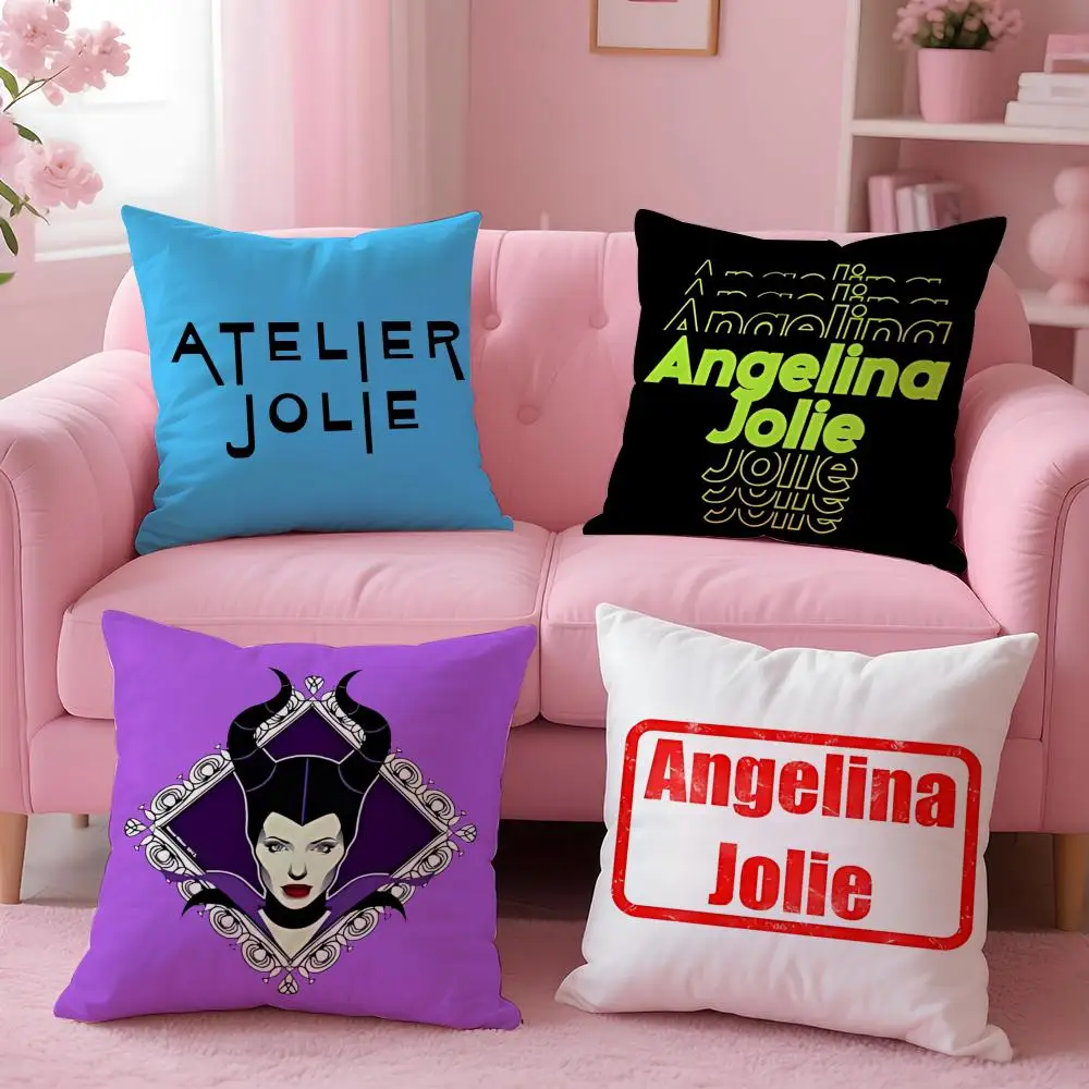 movie - Angelina Jolie Cushion Cover Cushion Cover Set 4Pcs 50x50 45x45 40x40 Pillowcase Decorative Sofa Home Decor