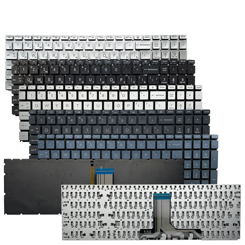 Klawiatura do laptopa US/RU dla HP 15-EG 15-EH 15-ER 15-FC 15-FD 15M-EH 16-AB 17-CN 17-CP TPN-Q246 Q245 Q286 Q287 L139 L140 W161 — zdjęcie produktu 3
