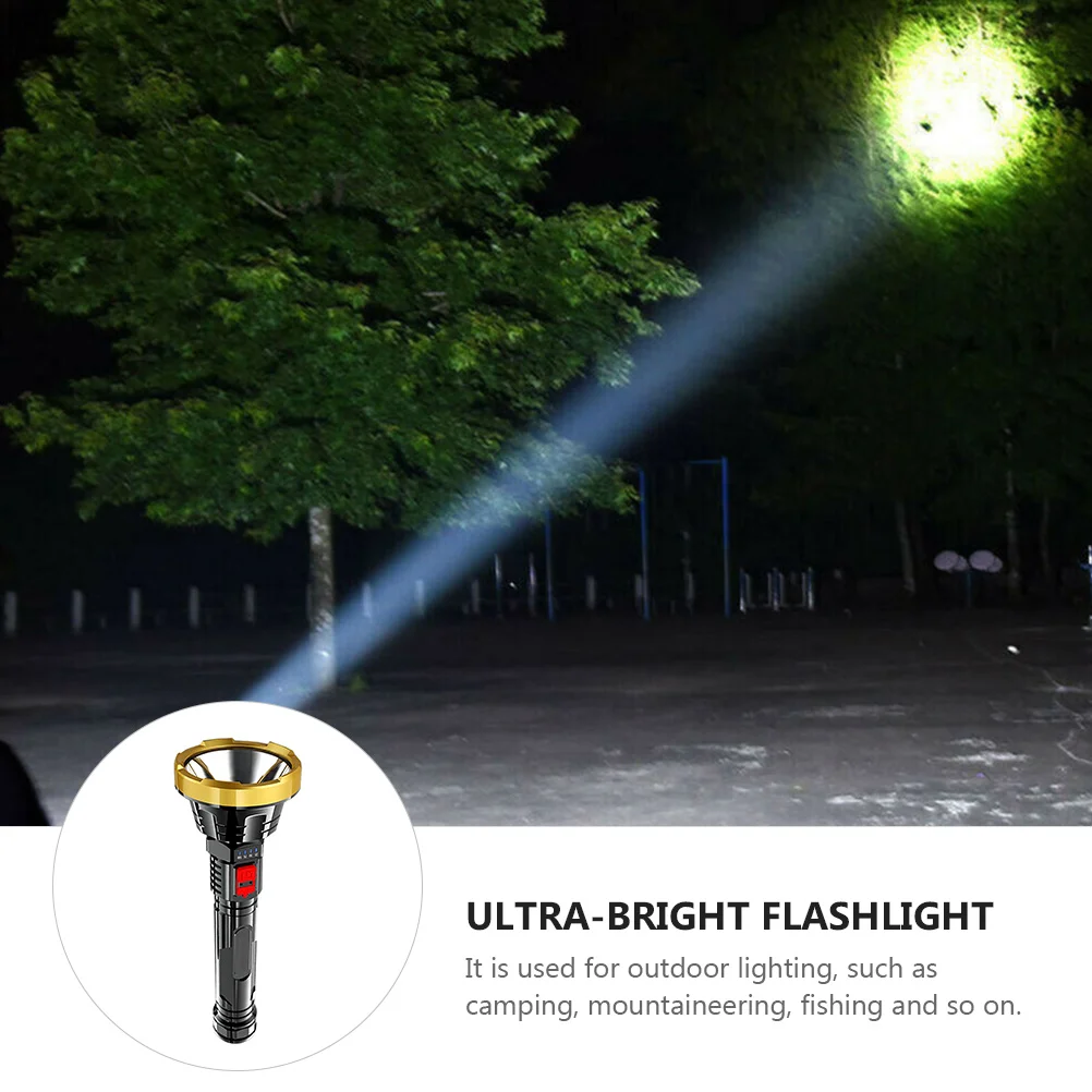LED Flashlight Ultra Bright Rechargeable Camping Outdoor Abs Plastic Torch Water Resistant Small Size Stylish Fishing Hunting