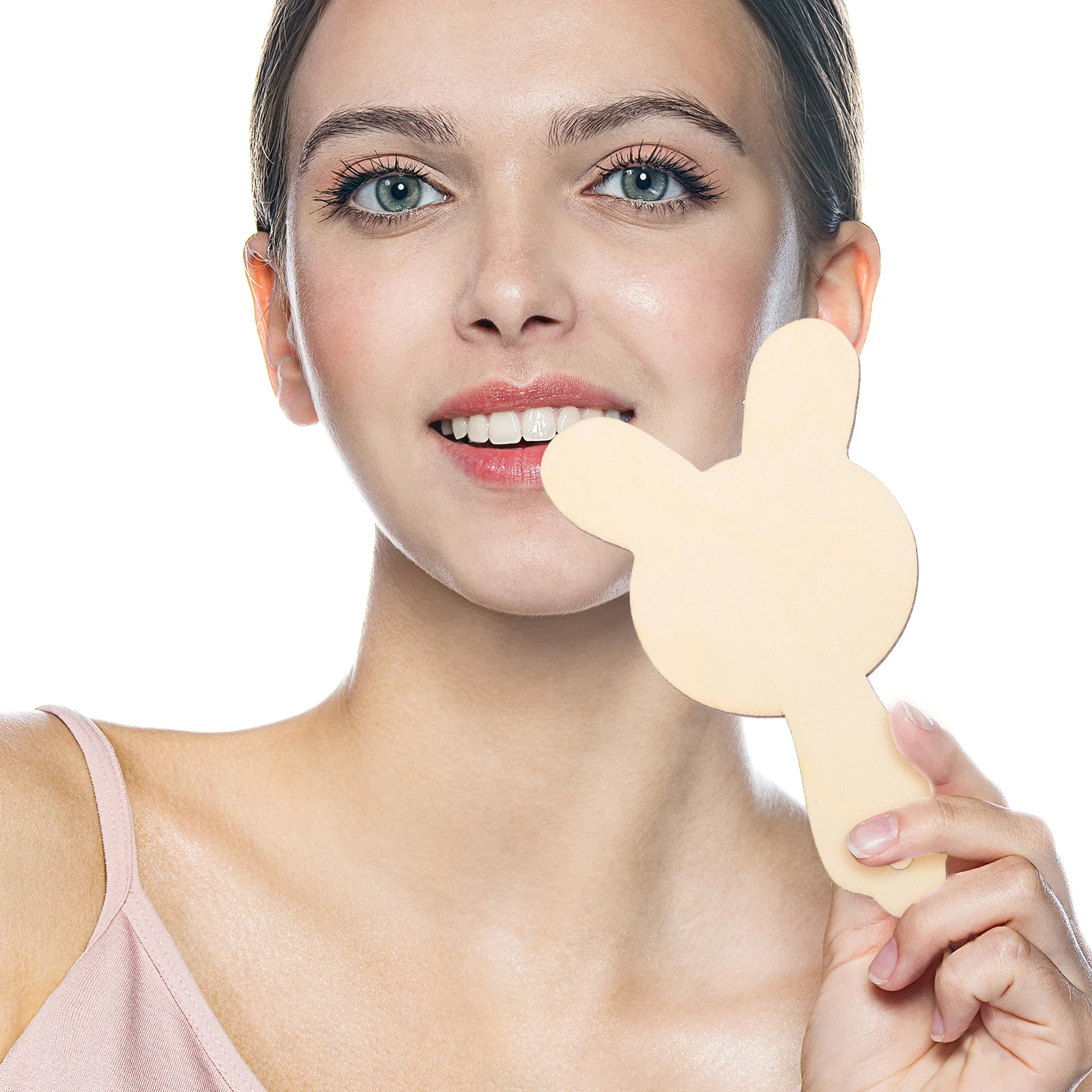 

10Pcs DIY Wooden Handheld Mirrors Unpainted Craft Wood Mirrors for Painting Decorating Small Mirror for Makeup Creative Craft