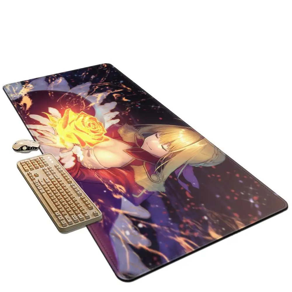 

Коврик для мыши в стиле аниме Fate Saber Alter, коврик для клавиатуры, коврик для ноутбука, офиса, аксессуар Carpe, XL, компьютерные игровые коврики для мыши, большие коврики для геймера