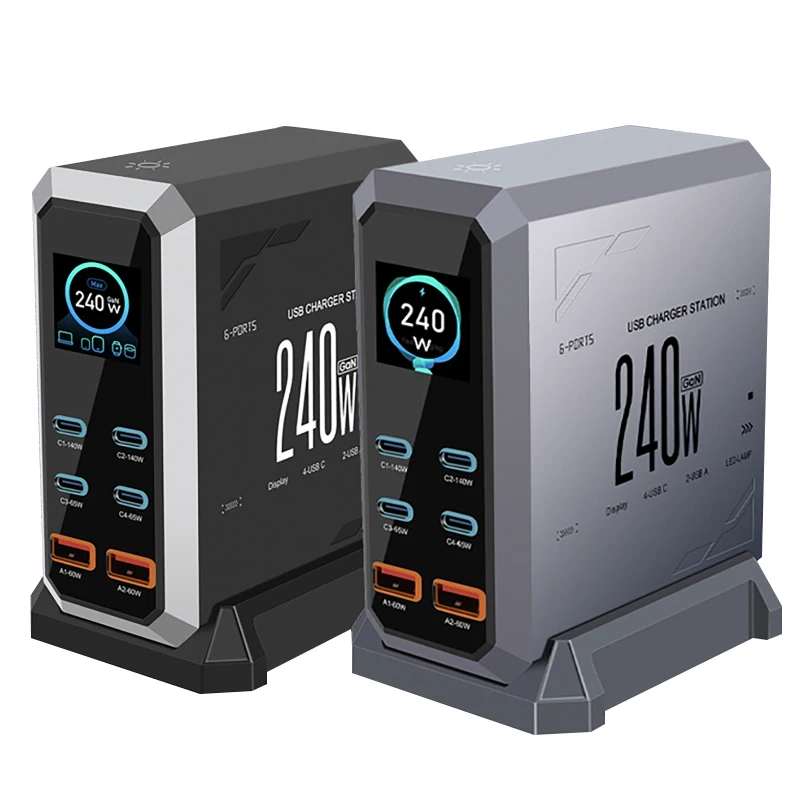 240w-gan-charger-6-in-1-140w-pd31-pps-usb-type-c-digital-display-fast-charging-station-for-iphone-macbook-laptops-smartphone