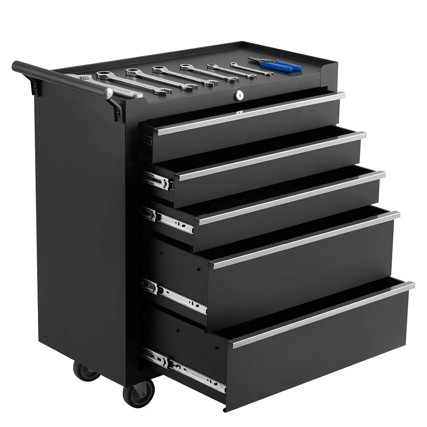 

Комод для инструментов с несколькими ящиками, тележка для инструментов на колесиках с кастом/раздвижными ящиками, запираемый шкаф для хранения для гаражной мастерской, склада
