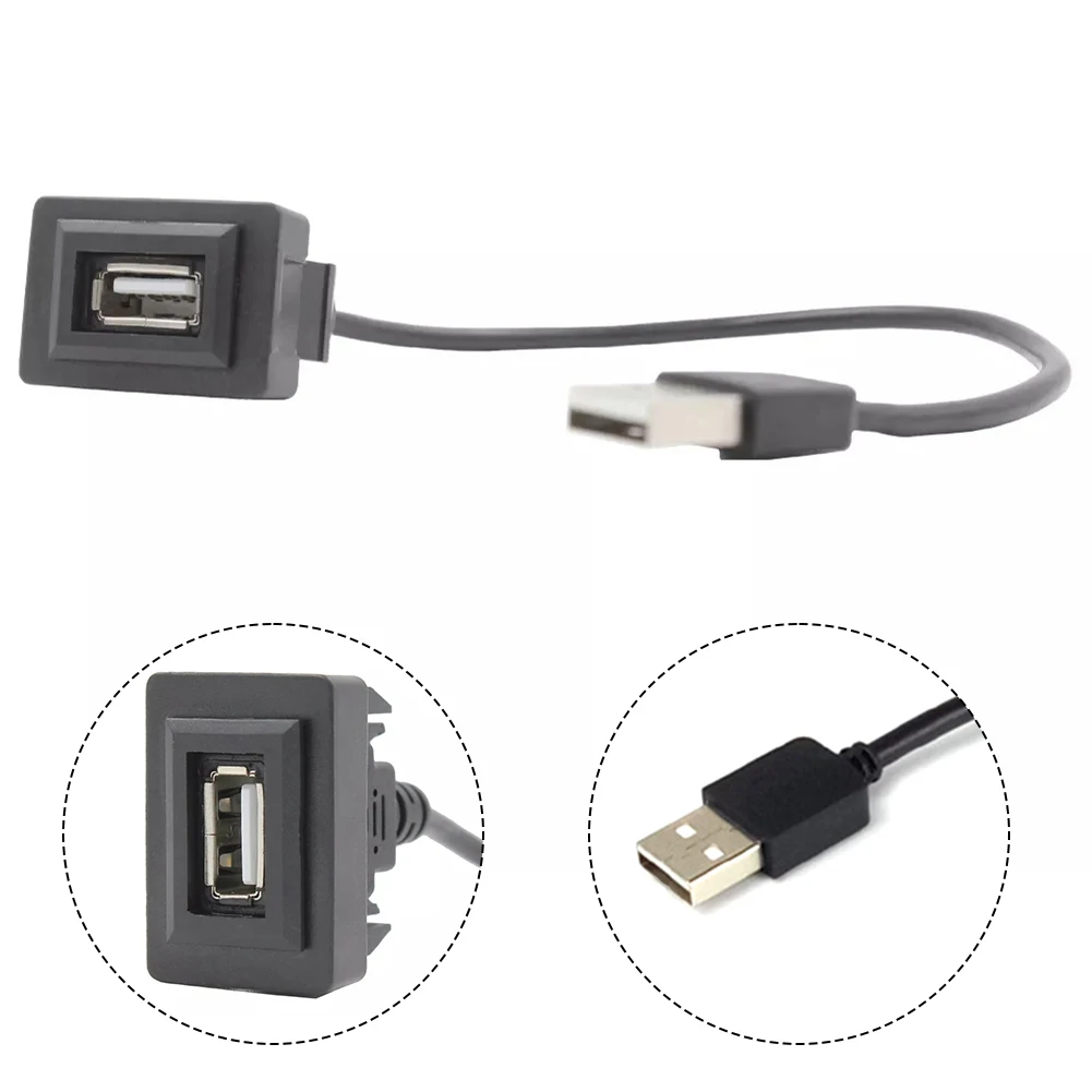 Car USB PASSTHROUGH Suit SMALL For Toyota Short Dash 12V USB Socket Cable For Hilux Prado For Land Cruiser FOR Camry FOR Corolla