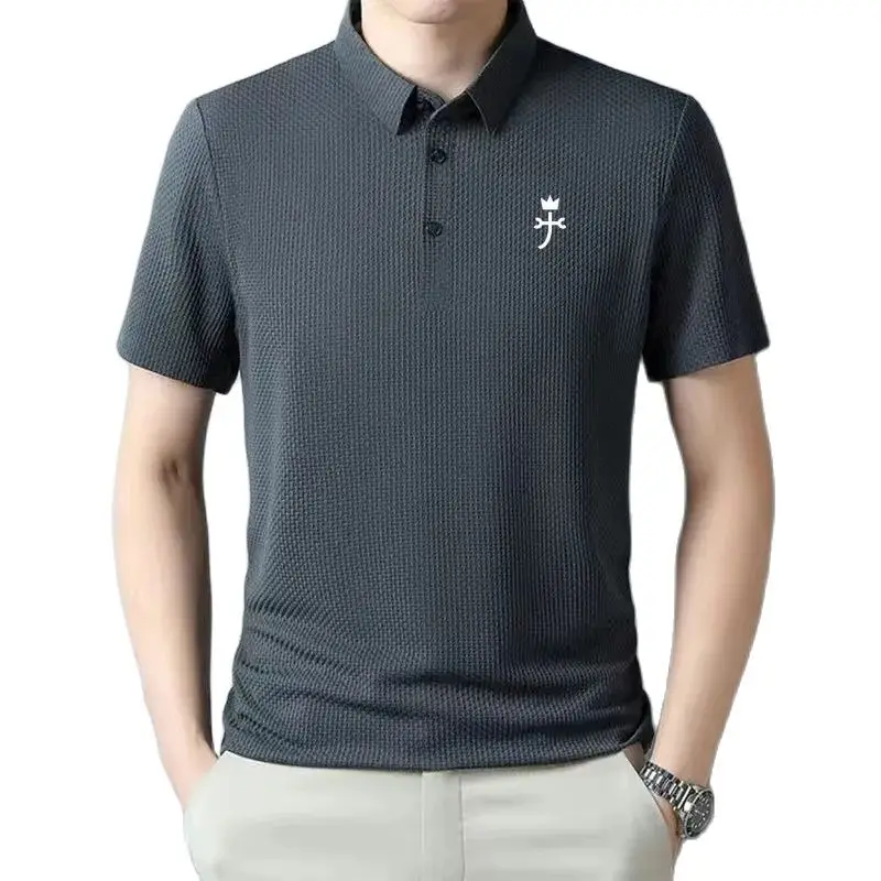 

남성골프티셔츠 Men's Golf Wear 2024 Summer New Polo Golf Top Luxury Ice Silk Casual Short Sleeve Korean Golf Clothing Men Golf Tee 골프용품