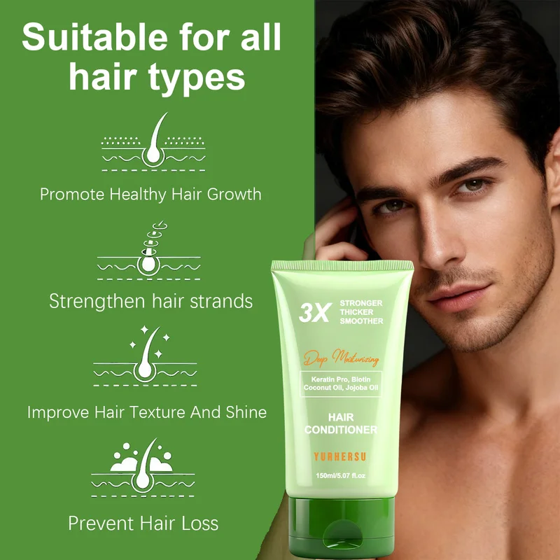 Men Hair Mask 150ml Moisturizing Hydrating Deep Conditioner for Dry Damaged Hair Care