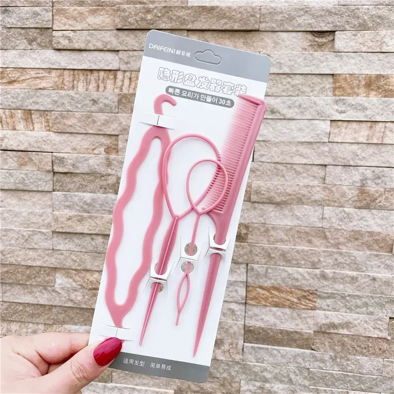 4Pcs Hair Braiding Tools for Girls, Magic Styling Accessories