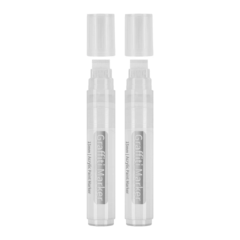 2 Stuks Graffiti Marker Verf Marker 15Mm Brede Punt Grote Acrylverf Pennen Voor Het Tekenen Van Diy Crafting Schrijven En Tekenen