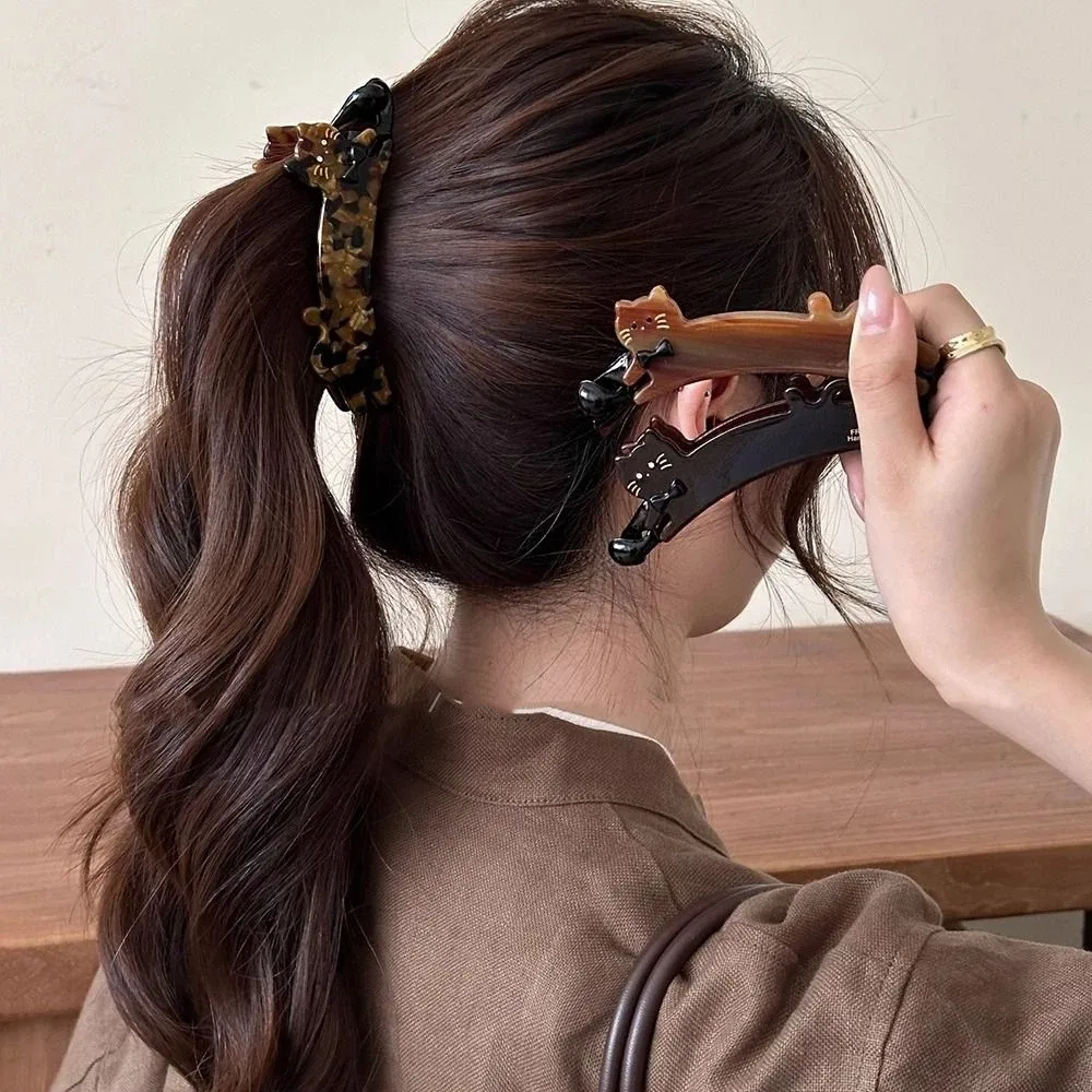 موضة حمض الخليك خلات القط مشبك شعر الحيوانات الأليفة غطاء الرأس الحيوان الموز كليب الكرتون إكسسوارات الشعر دبوس الشعر الإناث