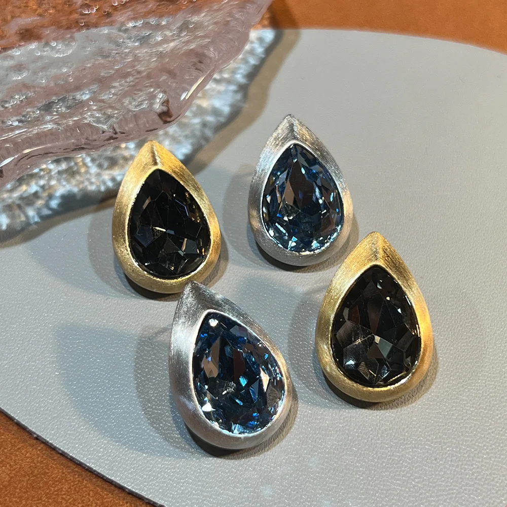 

Модное винтажное индивидуальное ожерелье с подвеской в виде кристаллов и стразов, серьги для женщин и девочек, подарок, вечерние комплект ювелирных изделий