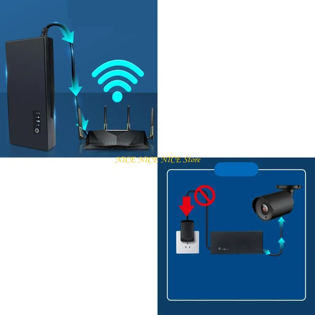 UPS 12V 3A Batería respaldo y sobresaliente Protector, Fuente alimentación batería respaldo 8000 mAh, datos