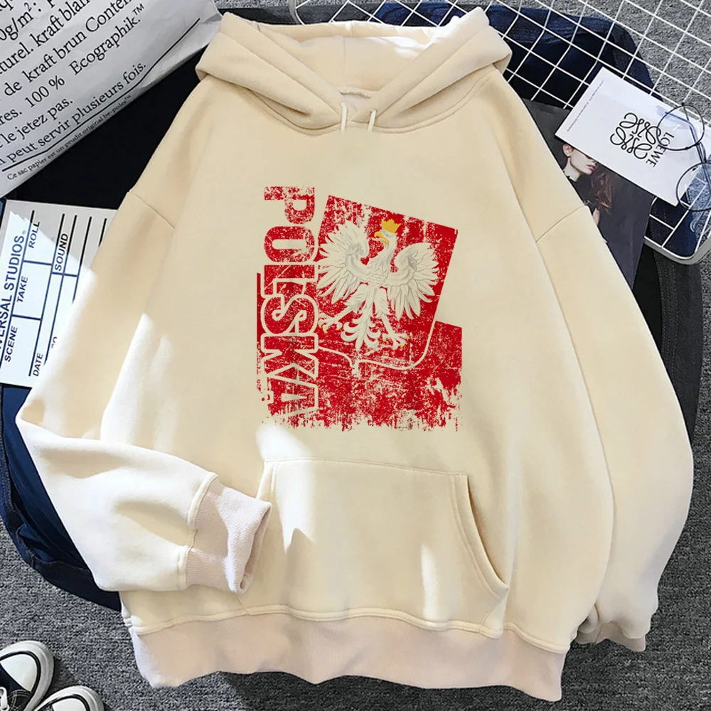 بولندا هوديي الشارع الشهير athleisure ملابس غير رسمية kawaii كوميدي harajuku أنثى هوديي البلوز الشباب اليابانية نمط منقوشة