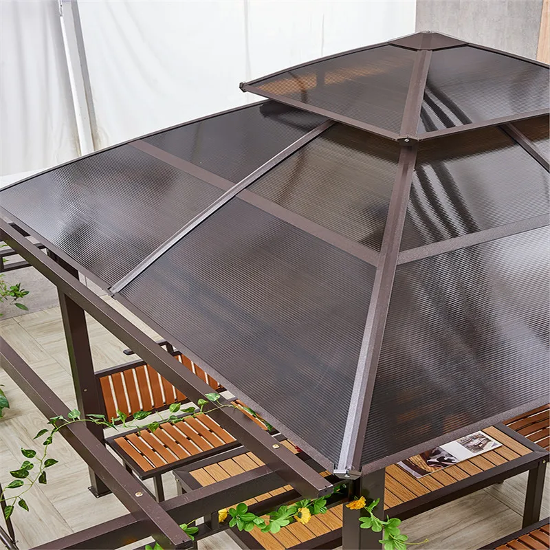 Grape Rack Courtyard Sun Panel Outdoor Simple Sunshade Canopy Aluminum Alloy Table And Chair Outdoor Balcony Swing Pavilion