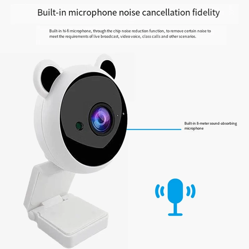 Y45A-1080P Webcam HD Fotocamera Webcam USB Focus Visione notturna Microfono per computer Videocamera Accessori per PC