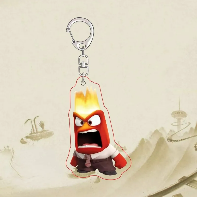 Movie with the same keychain cartoon birthday gift school bag ornament Lele Youyou angry disgusted cute pendant small gift