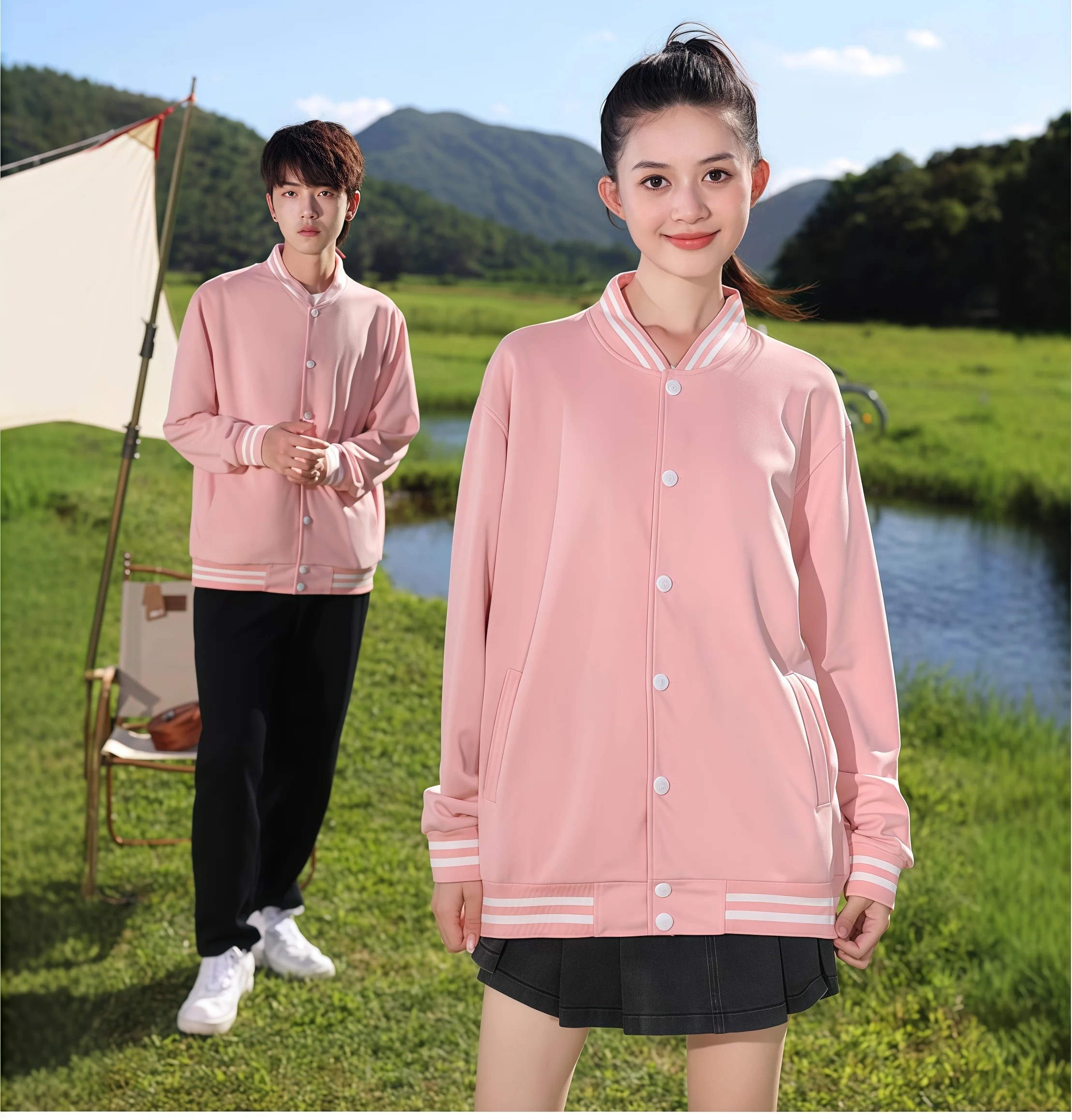 2026 American Retro Baseball Jacket Coats Loose Clothes Casual Men Women Baseball Clothes Couple Street Coat Warm Jackets