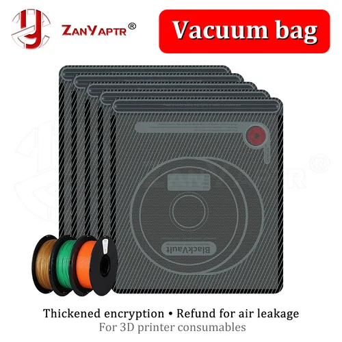 Bolsa de vacío mejorada para accesorios de impresora 3D, bolsa de almacenamiento de filamento negro, PLA ABS PETG, secadora, resistente a la humedad