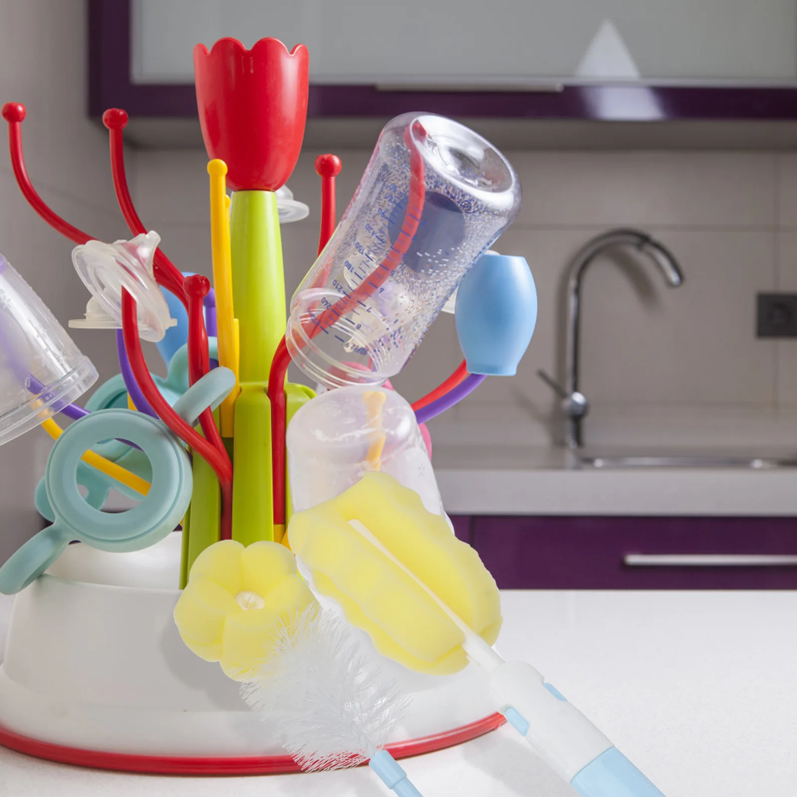 

1 комплект, сушилка для детских бутылочек, многофункциональная портативная сушилка для детских бутылочек, аксессуары для хранения, держатель для кистей, органайзер