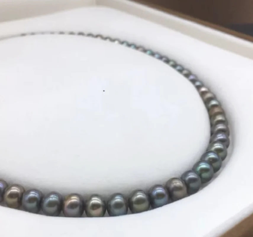 Natural Pearl Necklace AAAA10-11mm Natural Tahiti Necklace 925s16/18/22/24/35 inch