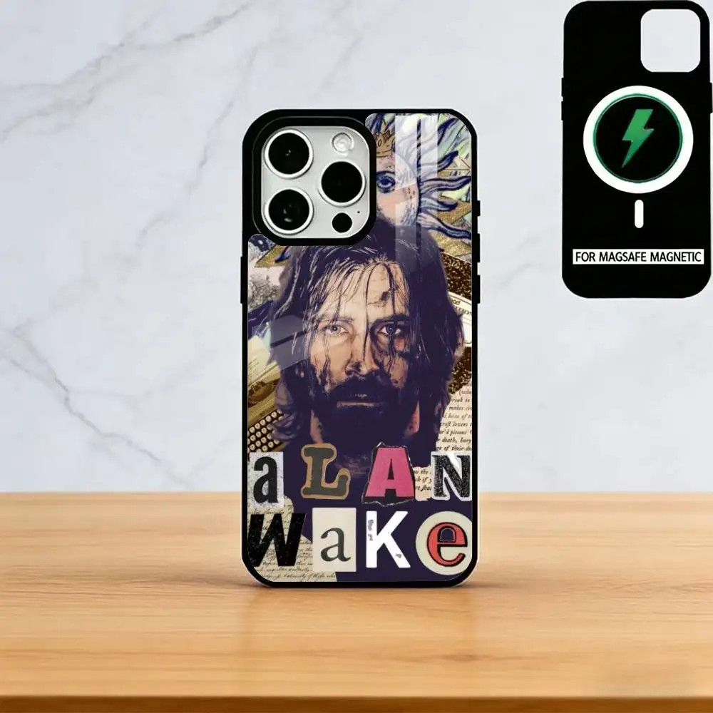 Cool Alan Wake Phone Case For iPhone17,16,15,14,13,12,11 Plus,Pro Magnetic with Magsafe Wireless Charging